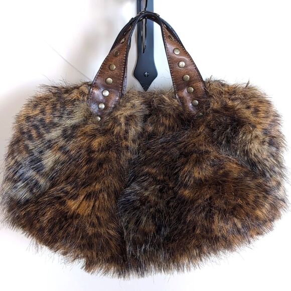 Y2K Fabulous Faux Fur Mini Tote Bag - Picture 1 of 17